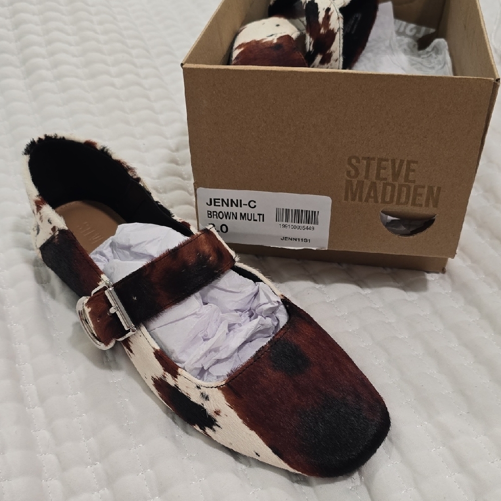 Steve Madden Brown Multi Flats